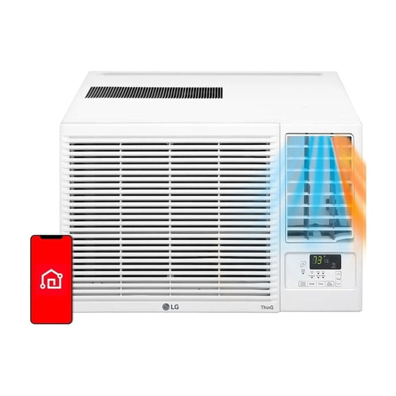 LG 23,000 BTU 230V Smart Window Air Conditioner with Heat, LW2423HRSM