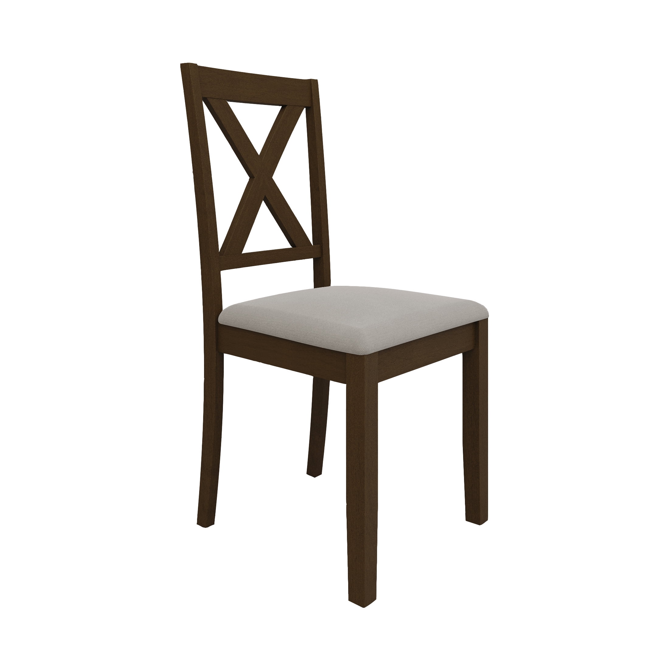 Castle Place 5-Piece Rustic Wooden Indoor Dining Table and Chairs Set, Brown