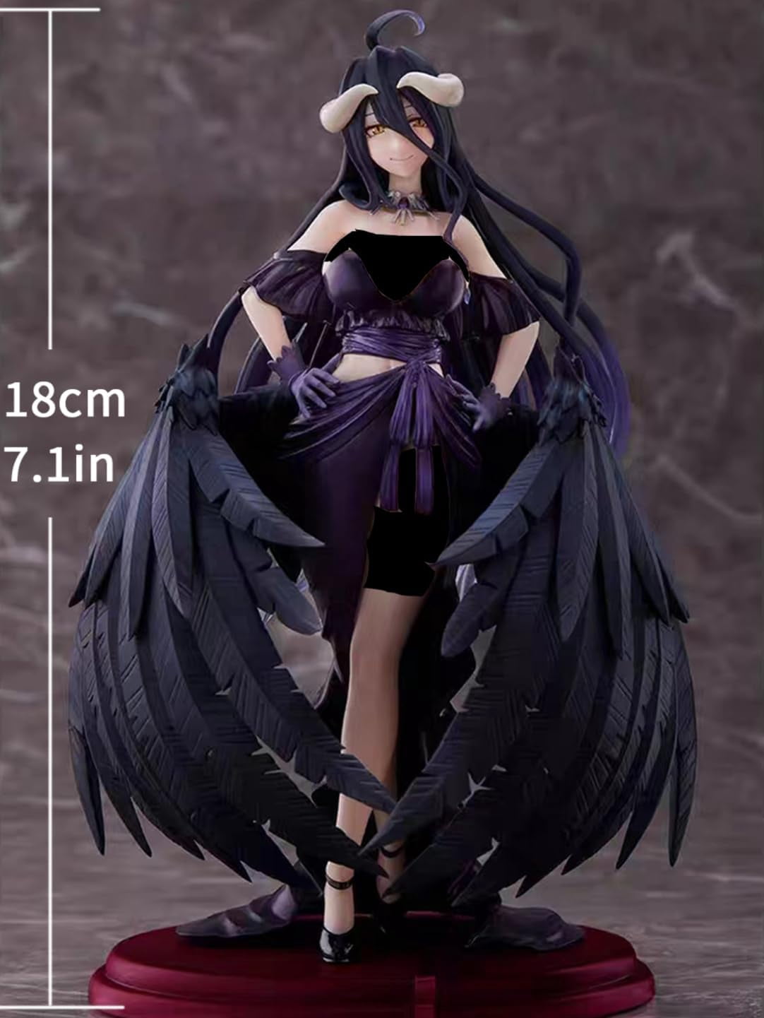 New Overlord Albedo (Black Dress Ver) Character Anime Model Statue Action Figures Desktop Ornament Popular Decorations Fan Souvenirs Creative Gift Collectable