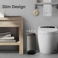 thumbnail image 5 of TIPGO Slim Bathroom Trash Can with Lid Soft Close, Step Pedal, 6 Liter / 1.6 Gallon Stainless Steel Trash Bin, Small Garbage Cans for Bedroom, Office, Kitchen (Brown) : Home & Kitchen, 5 of 10