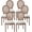 Beige Round Rattan, variant on Tzicr French Dining Chairs Set of 2,Mid Century Upholstered Dining Chairs with Round Backrest Solid Wood Frame, Farmhouse Dining Chairs for Dining Room, Bedroom, Kitchen.(Beige)