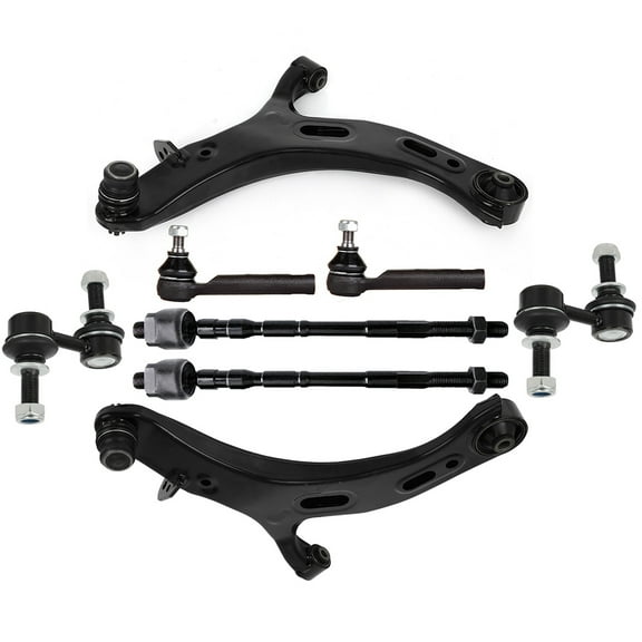 SCITOO 8pcs Front Suspension Kit Lower Control Arm with Ball Joint fit 2010-2014 for Subaru Legacy Inner Outer Tie Rod End Sway Bar Link