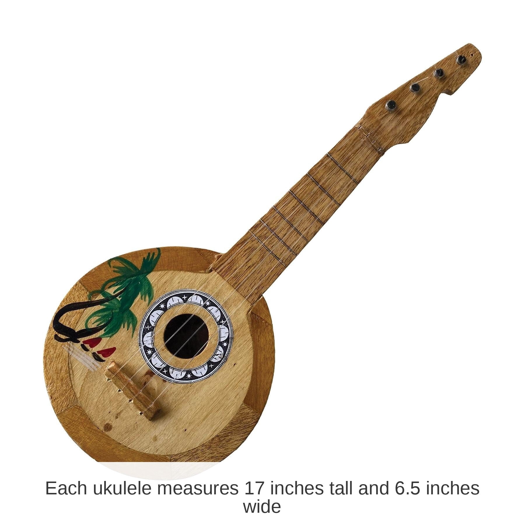 6 Pack Bulk Luau Party Coconut Ukulele