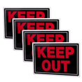 thumbnail image 2 of Keep Out Sign,Danger Constructicn Restricted Area Sign,Aluminum 14"x10" UV Ink Printed, Easy to Mount Weather Resistant for Bedroom (4-Pack)…, 2 of 4