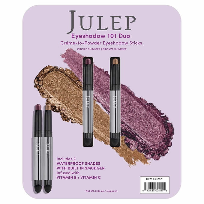 Julep Crème to Powder Eyeshadow Stick 101 Duo in Orchid Shimmer and