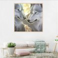 thumbnail image 4 of DIY 5D Pintura Diamante Kit De Punto De Cruz Etiqueta De La Pared Para La Decoración De La Sala De Estar 25x25cm - Lobo Sunnimix DIY 5D Animal Diamond Painting, 4 of 8
