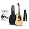 Rogue RA-090 Dreadnought Cutaway Acoustic-Electric Guitar Bundle Natural
