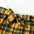 thumbnail image 5 of PatPat Kid Girl Plaid Splice Sleeveless Rompers & Belt, 5 of 5