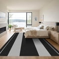 thumbnail image 3 of ODIKA 2'x3' Machine Washable Non-Slip Area Rug, Geometric Black High Traffic Rug, Gray, 1044648, 3 of 7