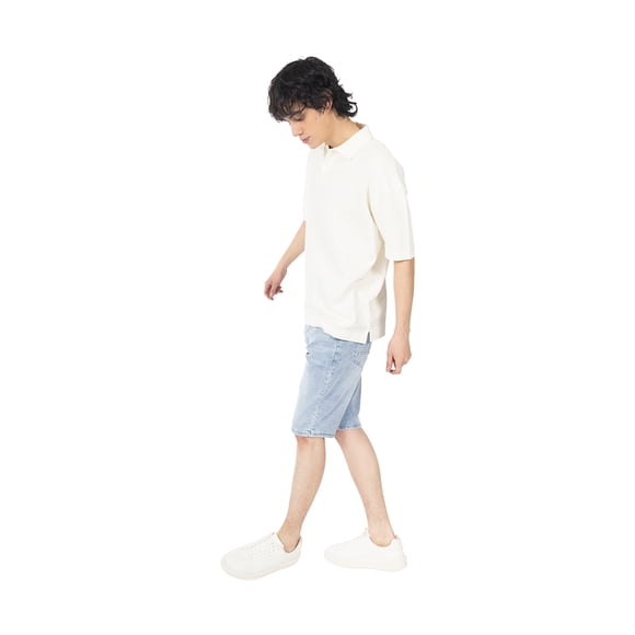 Bermuda Denim Skinny Para Hombre con Bastilla Doblada Quarry