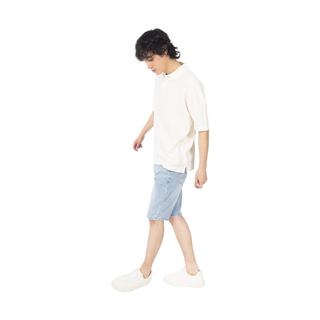 Bermuda Denim Skinny Para Hombre con Bastilla Doblada Quarry