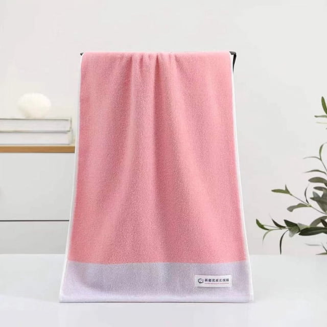 Nvzi Toalla de cara de color sólido arcoíris de 3 piezas, toalla de mano súper suave de algodón muy absorbente para ducha, piscina, toalla de mano de 12,99 x 27,56 pulgadas (rosa)