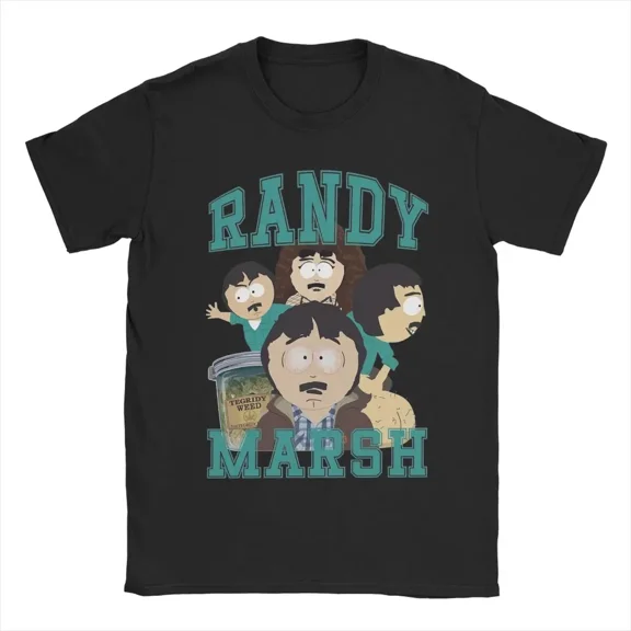 RARE Randy Marsh Southparks Men's T Shirts Awesome Tees Short Sleeve Crewneck T-Shirt
