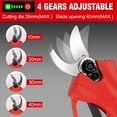thumbnail image 5 of Brushless 1000W 4Gears Electric Cordless Pruner Pruning Shear 9000mAh Battery Efficient Fruit Tree 18v Battery ,Gardening Tree Branch, 5 of 7