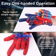 ODYSITE Spider Web Shooter Wrist Launcher - Hero Role-Play Prop with Suction Darts & Gloves, Ages 13+ (2 Pack)