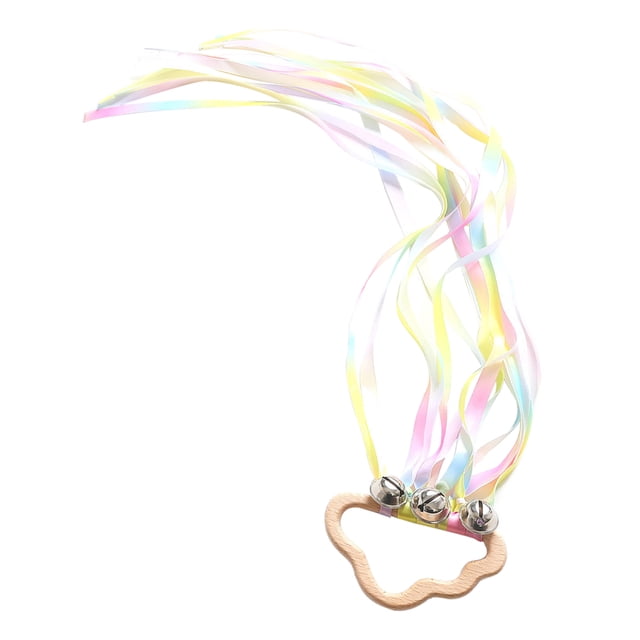Rainbow Hand Ribbon Runner Cintas de muñeca, Ribbon Wind Dancing Ribbon Streamer Aprendizaje de juguetes sensoriales educativos para favores de la fiesta de cumpleaños A Hugo serpentina de cinta