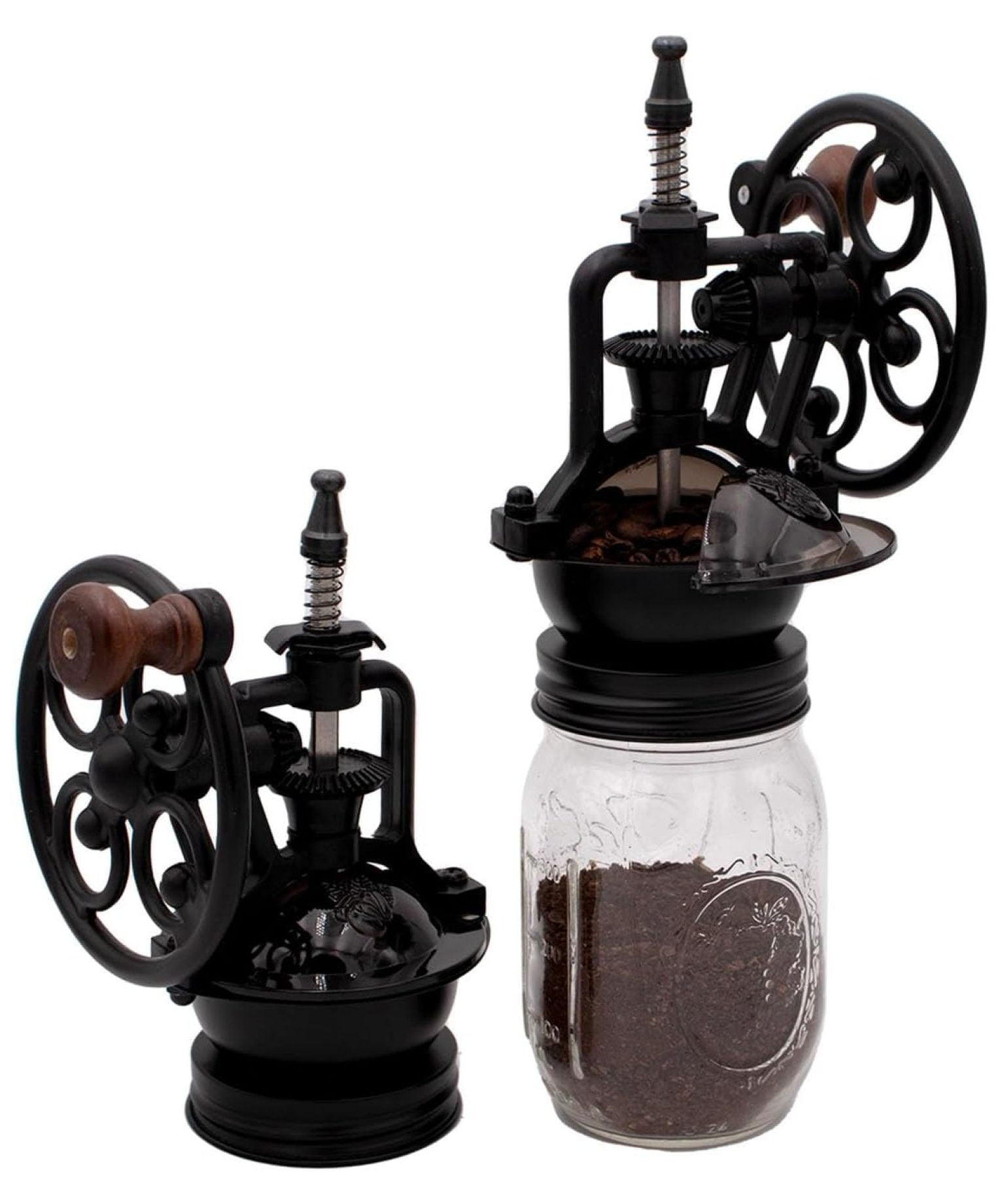 Vintage Reproduction Manual Coffee Grinder for Regular Mouth Mason Jars