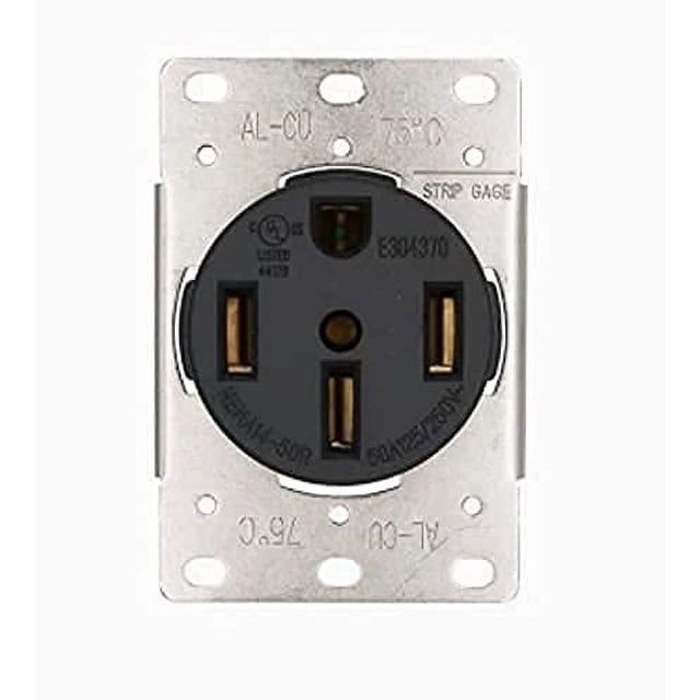 LOVEVER Garanti à Vie NEMA 14-50 Qualité Commerciale/industrielle Homologuée U.L. Prise 50 A 240 V