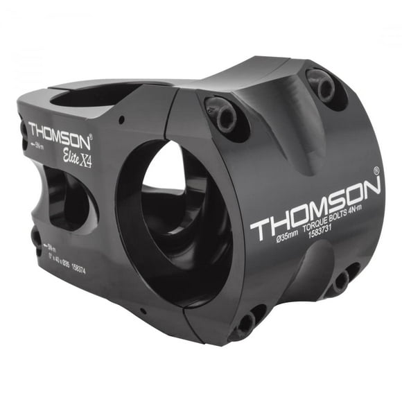 Thomson Tige Elite X4, Pince de 35 Mm, 40 Mm de Long, 0 Degré d'Élévation, Noire