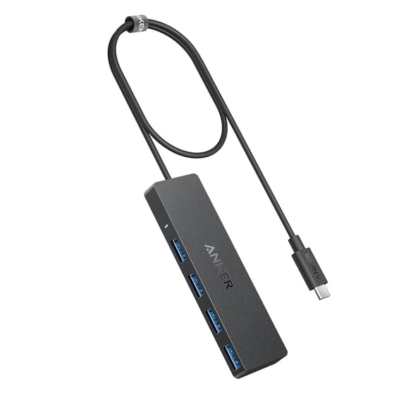 Anker USB C Hub, 4 Ports USB 3.0 Hub with 5Gbps Data Transfer, 2ft Extended Cable [Charging Not Supported], USB C Splitter for Type C MacBook, Mac Pro, iMac, Surface, XPS, Flash Drive, Mobile HDD