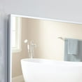 thumbnail image 3 of Eviva Sax 30" Brushed Metal Frame Bathroom Wall Mirror, 3 of 4