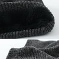 thumbnail image 5 of Mens 2 Piece Hat & Scarf Sets Winter Thermal Warm Fleece Lined Solid Color Chunky Knitted Slouch Beanies Hats and Neck-Gaiters Scarves Set, 5 of 6