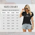 thumbnail image 3 of TEMOFON Women T-shirts Summer Short Sleeve Tops Casual Ruffle Sleeve Tunic Tops Trendy V Neck Tops Loose Ladies Shirts Blouses Black XXL, 3 of 7