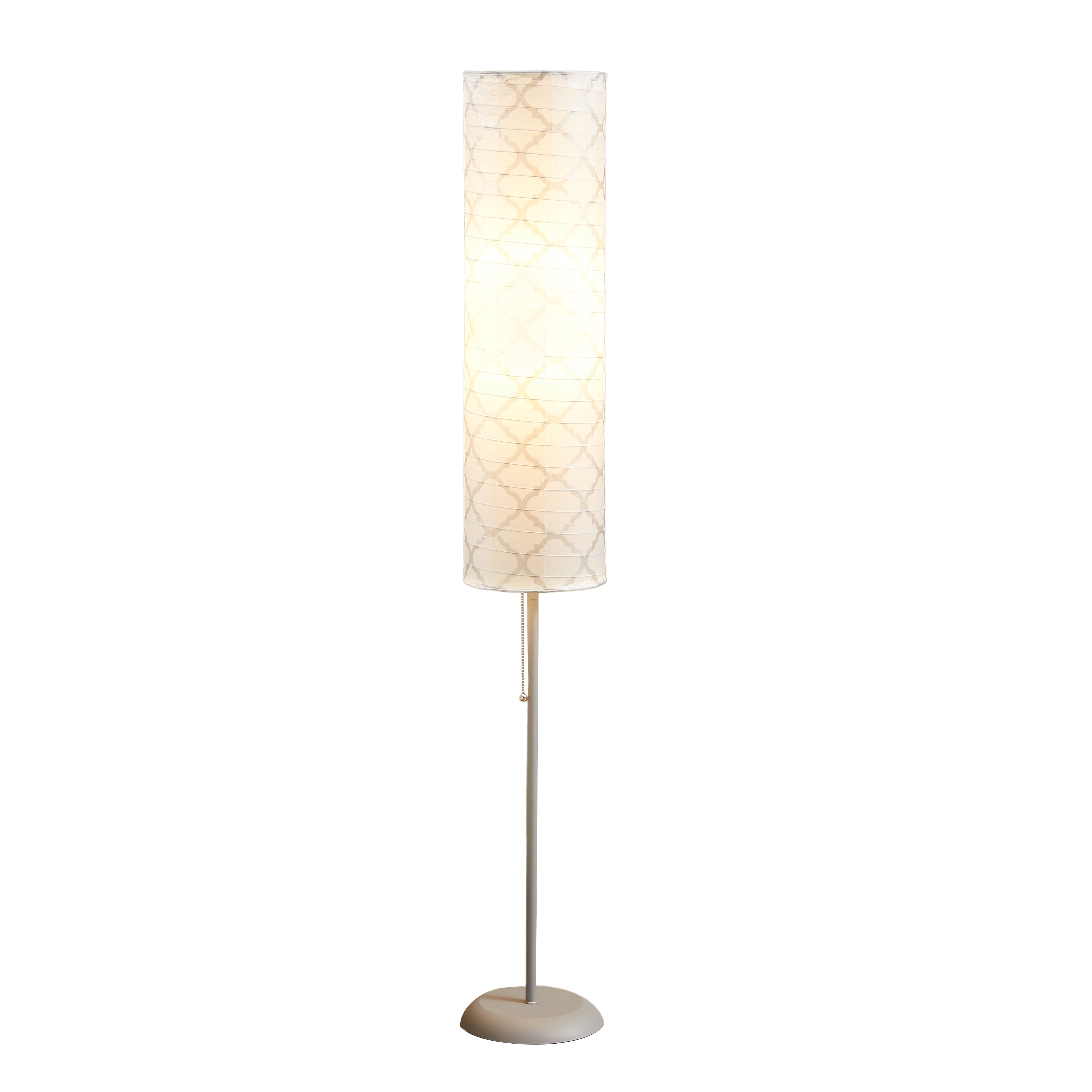 DOMETOUR Minimalist Floor Lamp for Living Room, Modern Standing Lamps, Paper Floor Lamp for Bedroom