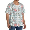 thumbnail image 2 of Yiaed Cute Rabbit And Heart Print Mens Casual Wrinkle Free Shirts Short Sleeve Button Down Summer Stretch Dress Shirt-Large, 2 of 5