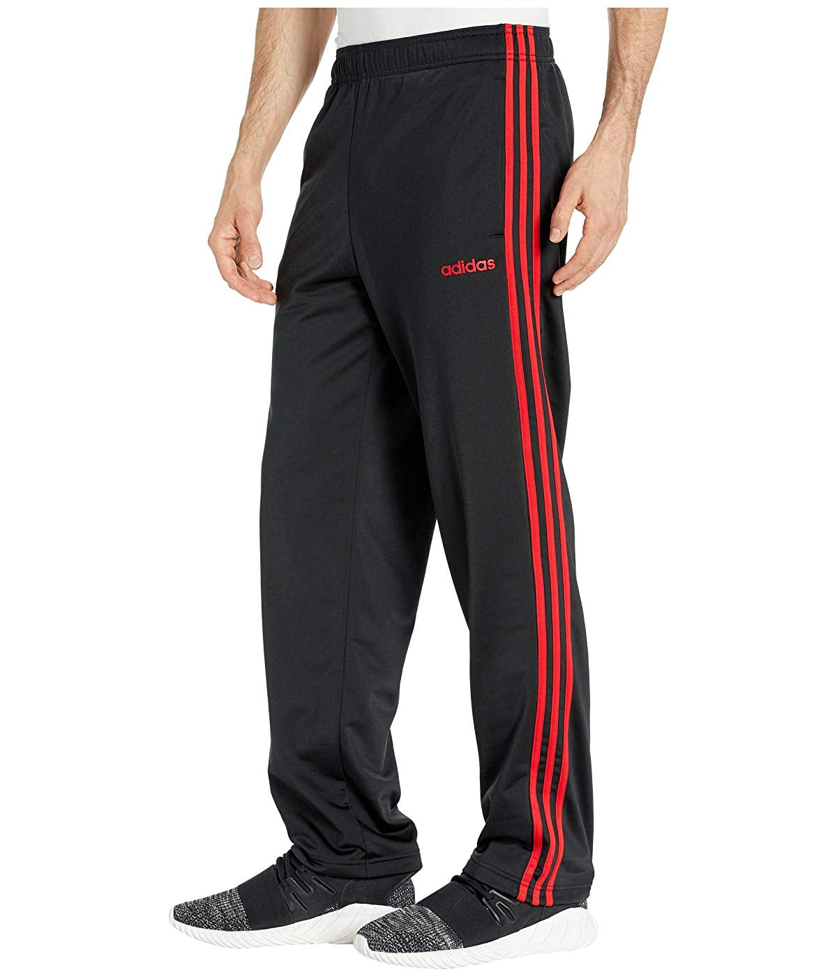 Adidas - adidas Essentials Tricot Open Hem Pants Black/Scarlet