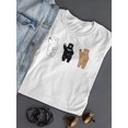 thumbnail image 3 of Cute Bears With Paw Up, Cartoon T-Shirt Women -Image by Shutterstock, Female x-Large, 3 of 4