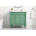 thumbnail image 4 of Elegant Decor Lexington 36" Solid Wood Single Bathroom Vanity in Vintage Mint, 4 of 7