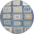 thumbnail image 2 of Addison Rugs Mayfield Premium Machine Washable Transitional Geometric Navy Round Rug, 8' x 8', 2 of 6