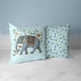 thumbnail image 2 of Jewel Elephant Indoor/Outdoor Pillow in Blue 26 x 26, 2 of 8