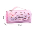 thumbnail image 3 of Estuche para lápices Kawaii, estuche grande para bolígrafos de papelería escolar coreana (rosa donut), 3 of 5