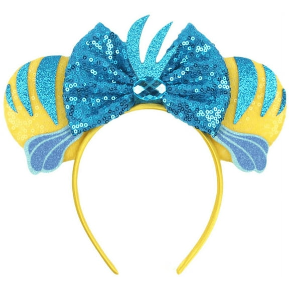 Flounder Inspired Minnie Ears, Ariel Mickey Ears, Ariel Ears, Ariel Ears, Ariel Mickey Ears