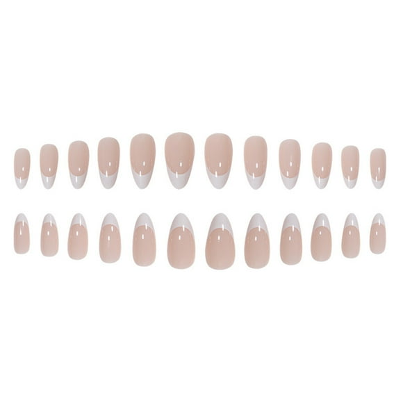 DHARMONAL White French Almond Nail Long Clear Nail Tips for Acrylic Nails False Nail Tips Short Clear Dampen Dish for Acrylic Nails Long Coffin Nail Tips for Acrylic Nails Acrylic Polished Nails
