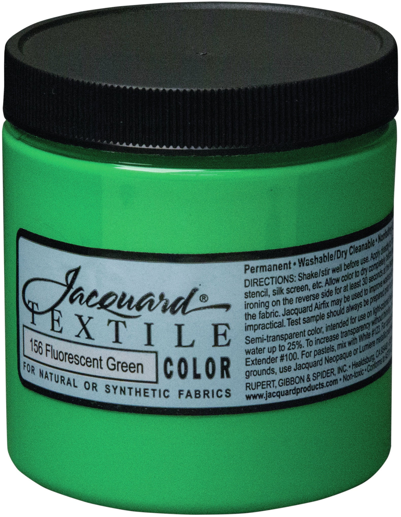 Jacquard Textile Color Fabric Paint 8ozFluorescent Green