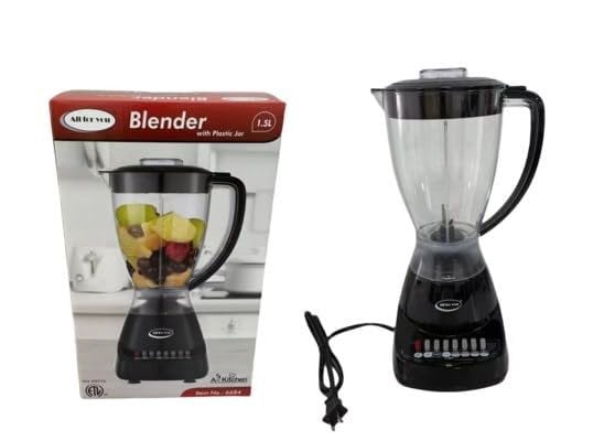 J&V TEXTILES 10 Speed Countertop Blender, Juicer & Smoothie Maker, Slim Flip & Store Design, Dishwasher Safe 51oz Capacity Pitcher & Lid, Stainless Steel Blade, 400 Watt