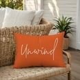 thumbnail image 5 of Creative Products Unwind Script Orange 14x20 Indoor / Outdoor Pillow, 5 of 8