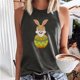 thumbnail image 2 of Camiseta sin mangas de verano de Pascua con cuello redondo suelto informal estampado para mujer Fridja qr2191, 2 of 5