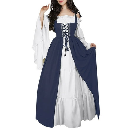 

Women Bandage Corset Middeleeuwse Renaissance Vintage Party Club Elegante Dress Please buy one or two sizes up