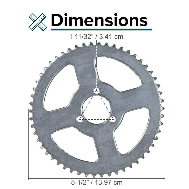 AlveyTech Rear Drive 54 Tooth 8mm 05T Chain Sprocket with 3 Holes