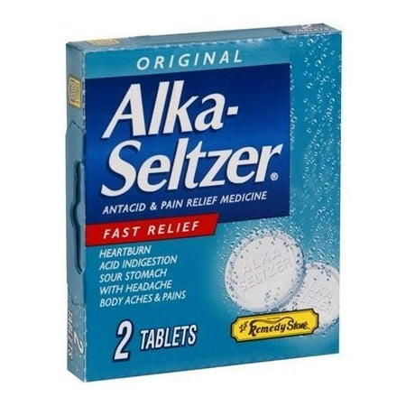 2 Pack Lil' Drug Store Travel Size Alka-Seltzer 2 Effervescent Tablets (Best Over The Counter Drug For Acid Reflux)