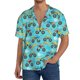 thumbnail image 1 of Fotbe Cartoon Monster Truck Camisa Estampada de Manga Corta para Hombre, Casual de Verano, Estilo Playero, Sin Arrugas-4X-Large, 1 of 5