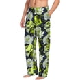 thumbnail image 6 of Sikiie Teal floral elegance Pajama Pants Men, PJ Bottoms, Sleep & Lounge Pants-Medium, 6 of 6