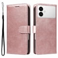 thumbnail image 1 of Wallet Case for Samsung Galaxy S26 Edge Flip Cover with Card Slots, Magnetic Stand & Strap Pink, 1 of 7