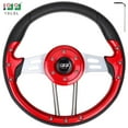 thumbnail image 3 of 10L0L Steering Wheel with Hub Adapter for Club Car DS Golf Cart Parts Accessories RED, 3 of 7