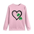 thumbnail image 6 of St Patricks Day Sweatshirt Women Heart Print Long Sleeve Shirt Casual Crewneck Pullover Shamrock Graphic Tops St Pattys Shirt, 6 of 7