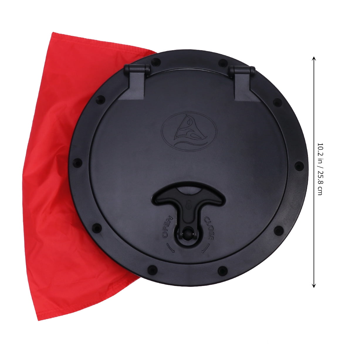 LABSERRON 10.16x10.16x1.77 Inches 1Set Black ABS PC PVC Hatch Cover for Kayak Storage Compartment Ultraviolet Protection